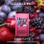 IGET BAR PRO RASPBERRY POMEGRANTE ICE BLAST – 10000 PUFFS