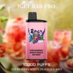 IGET BAR PRO STRAWBERRY WHITE PEACH ICE MIST – 10000 PUFFS