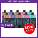 IGET ONE 12000 PUFFS – 10 PACK