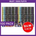 IBUFF SHISHA 15000 PUFFS – 100 PACK