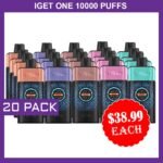 IGET ONE 12000 PUFFS – 20 PACK