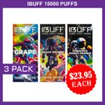 IBUFF SHISHA 15000 PUFFS – 3 PACK