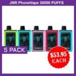JNR PhoneVape – 5 PACK – 30000 PUFFS