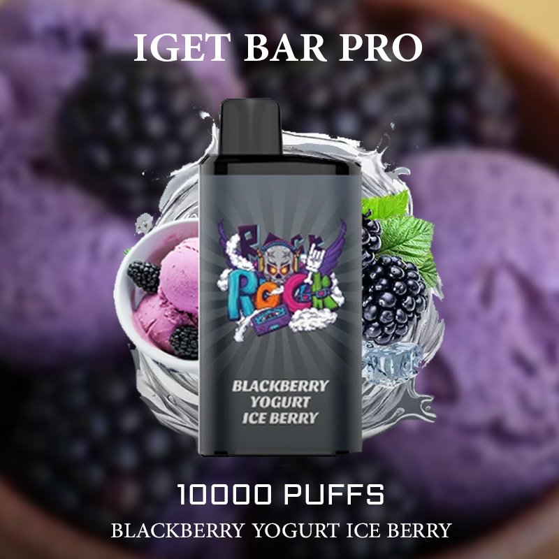 4.jpg IGET BAR PRO BLACKBERRY YOGURT ICE BERRY – 10000 PUFFS - Image 1