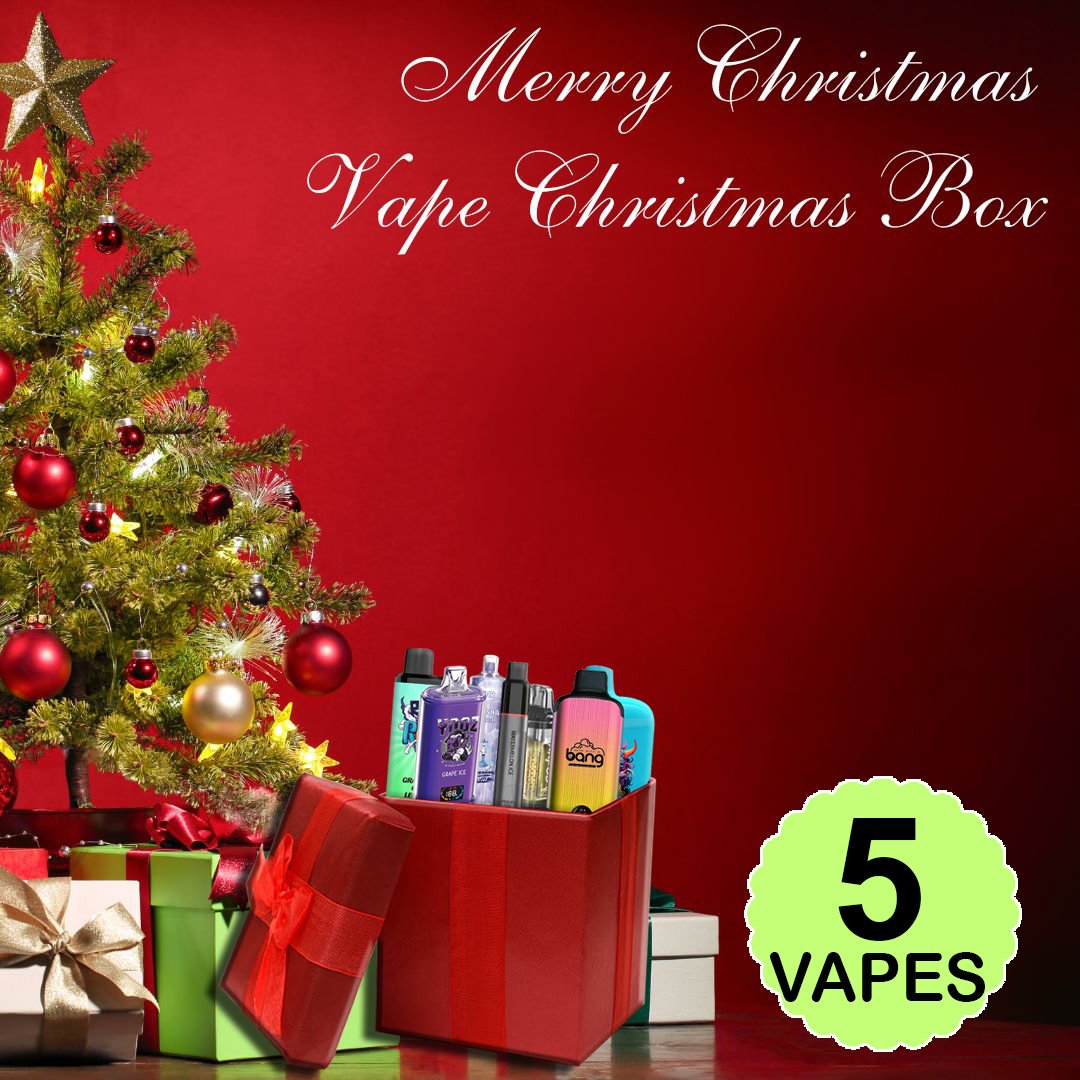 Maroon And White Minimalist Merry Christmas Instagram Post - 1 5x Disposable Vape Christmas Gift Box - Image 1