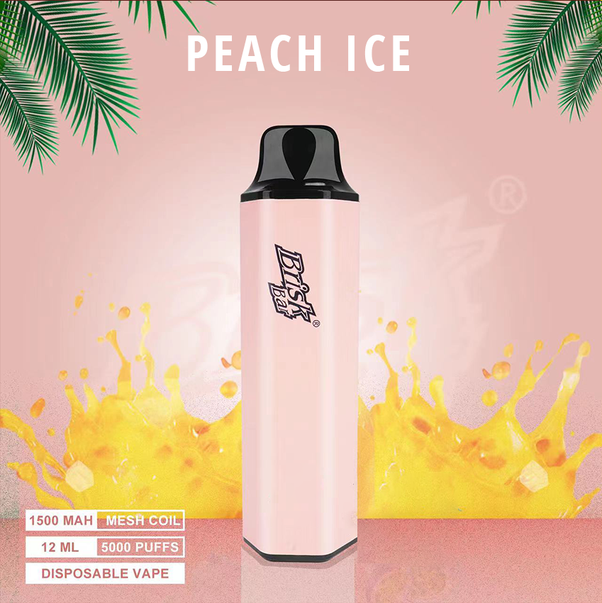 5.png BRISK BAR PEACH ICE – 5000 PUFFS - Image 1