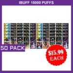 IBUFF SHISHA 15000 PUFFS – 50 PACK