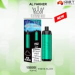 ALFAKHER CROWN BAR – WHITE FLASH – 15000 PUFFS