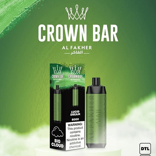 CROWN-BAR-ALFAKHER-LUCID-DREAM-8000-PUFFS.png ALFAKHER CROWN BAR LUCID DREAM – 8000 PUFFS - Image 1