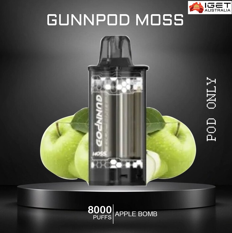 GUNNPOD-MOSS-APPLE-MOMB-8000-PUFFS-POD-ONLY-1.jpg GUNNPOD MOSS β APPLE BOMB β 8000 PUFFS β POD ONLY - Image 1