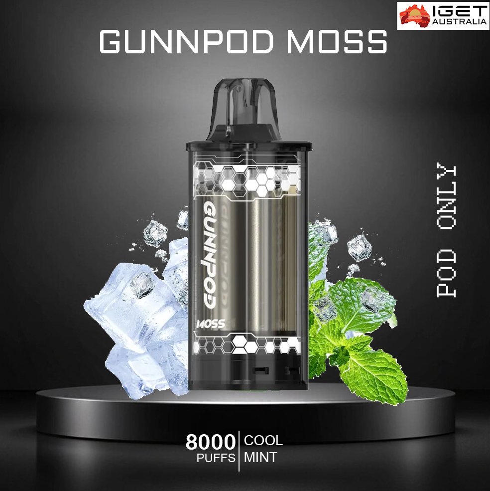 GUNNPOD-MOSS-COOL-MINT-8000-PUFFS-POD-ONLY-1.jpg GUNNPOD MOSS β COOL MINT β 8000 PUFFS β POD ONLY - Image 1