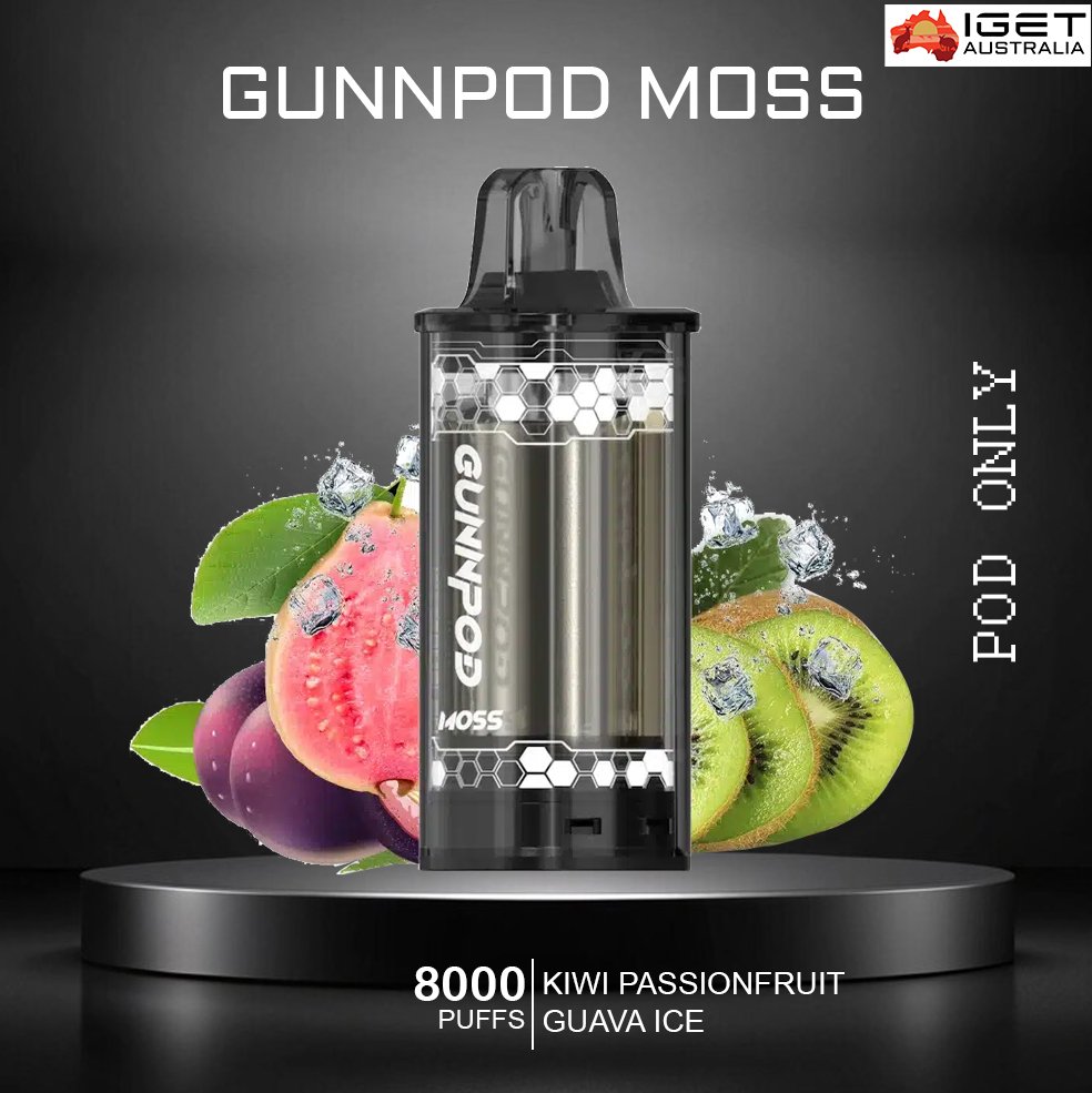 GUNNPOD-MOSS-KIWI-PASSIONFRUIT-GUAVA-ICE-8000-PUFFS-POD-ONLY-1.jpg GUNNPOD MOSS β KIWI PASSIONFRUIT GUAVA ICE β 8000 PUFFS β POD ONLY - Image 1