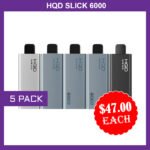 HQD SLICK – 5 PACK- 6000 PUFFS