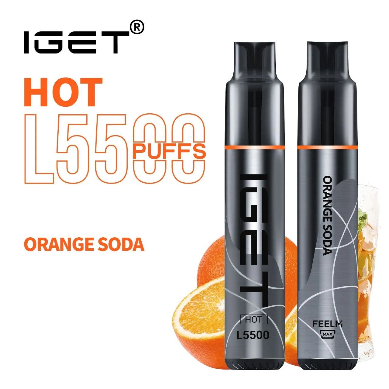 IGET-HOT-ORANGE-SODA.jpg IGET HOT ORANGE SODA – 5500 PUFFS - Image 1