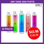 JNR CRYSTAL PRO MAX – 5000 PUFFS – 5 PACK