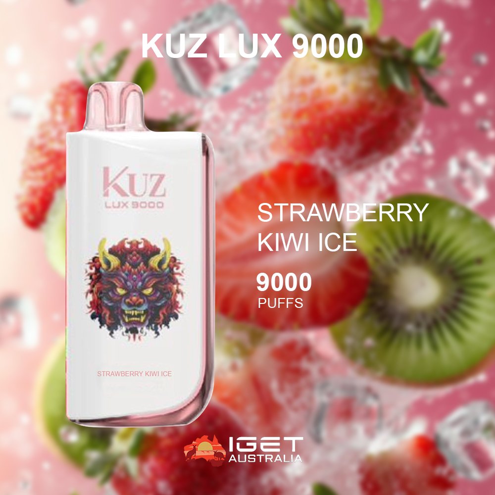 KUZ-LUX-STRAWBERRY-KIWI-ICE-9000-PUFFS.jpg KUZ LUX STRAWBERRY KIWI ICE β 9000 PUFFS - Image 1