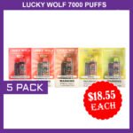 LUCKY WOLF 7000 PUFFS – 5 PACK