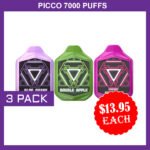 PICCO 7000 PUFFS – 3 PACK