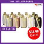 TESS-LV 12000 PUFFS – 10 PACK