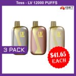 TESS-LV 12000 PUFFS – 3 PACK