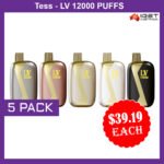 TESS-LV 12000 PUFFS – 5 PACK