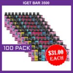IGET BAR – 3500 PUFFS  – 100 PACK