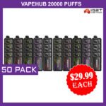 VAPEHUB 20000 PUFFS – 50 PACK