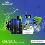 X-QLUSIVE X-POD BLACKBERRY ICE – 3800 PUFFS