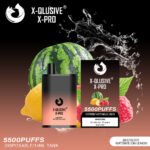 X-QLUSIVE X-PRO RASPBERRY WATERMELON LEMON – 5500 PUFFS