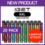 IGET XXL – 1800 PUFFS – 20 PACK