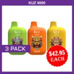 KUZ – 6000 PUFFS – 3 PACK