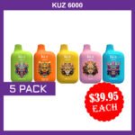 KUZ – 6000 PUFFS –  5 PACK