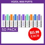 VOZOL 9000 PUFFS – 50 PACK
