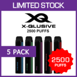 X-QLUSIVE – 2500 PUFFS – 5 PACK